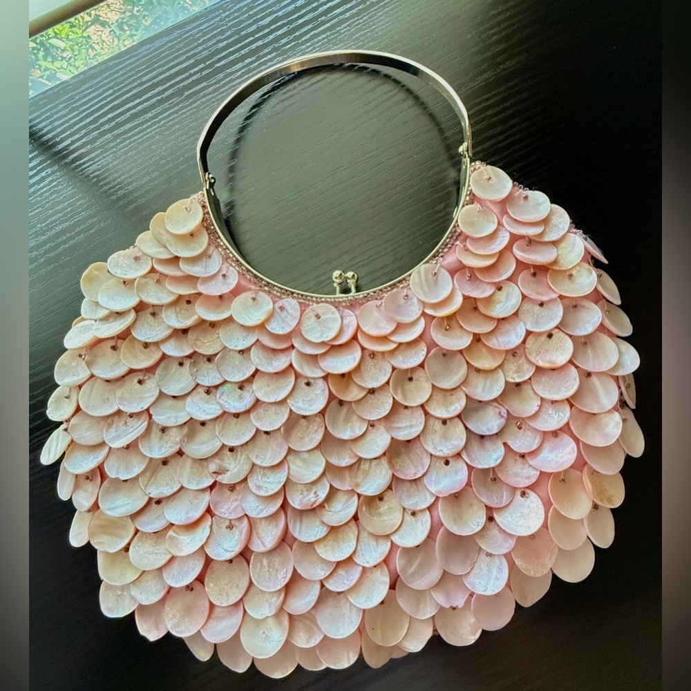 Fun and Elegant Pink Shell Clutch